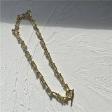 Punk Metallic Geometric U Shaped Chain Buckle Necklaces Choker Bracelets