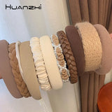 Vintage Sponge Pearl Hairband for Girls Women Hair Accessories
