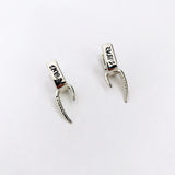 Silver Triangle Thorns Small Stud Earrings Unisex Ear Y2k Jewelry