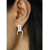 Silver Triangle Thorns Small Stud Earrings Unisex Ear Y2k Jewelry