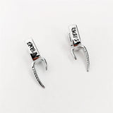 Silver Triangle Thorns Small Stud Earrings Unisex Ear Y2k Jewelry