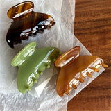 HUANZHI Jelly Acetate Hair Claws for Women Girls Party Daily Hair Clip