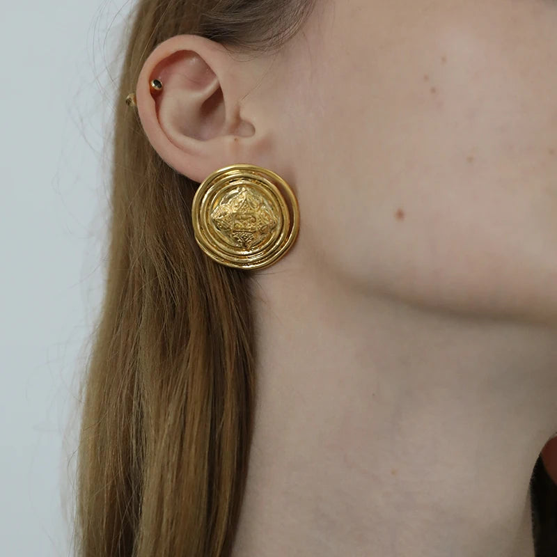 Geometric Stud Earrings for Women Girls Party Jewelry