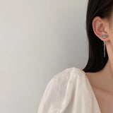 Barbed Rose Stud Earrings 925 Silver Metal Geometric Jewelry