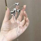 Punky Melting Heart Titanium Arm Bracelet For Women