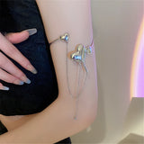 Punky Melting Heart Titanium Arm Bracelet For Women