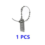 Rock Metal Silver Lock Label Shaped Hoop Earrings Unisex