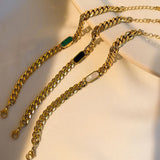 Green Malachite Titanium Steel Bracelet for Women