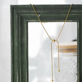 Long Chain Geometric Necklace for Women Girls Party Wedding Jewelry