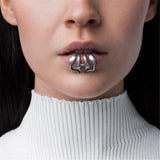 Gothic Geometric Beast Tooth Lip Clip Set