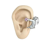 Vintage Rabbit Zircon Ear Clip Geometric Earrings for Men Women