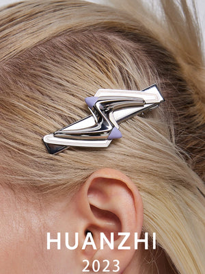 Vintage Luminous Lightning Hair Clip Irregular Hairpin