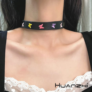 Vintage Flower Butterfly Sunflower Choker Necklace