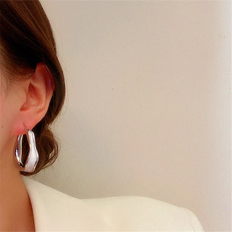 Colorful Dripping Oil Hoop Earrings for Women