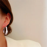 Colorful Dripping Oil Hoop Earrings for Women