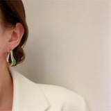 Colorful Dripping Oil Hoop Earrings for Women
