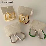 Colorful Dripping Oil Hoop Earrings for Women