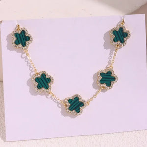 Colorful Rhinestone Flower Bracelet Wedding Vintage Jewelry