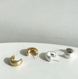 Sterling Vintage Matte Hoop Earrings for Women Girl Party Jewelry