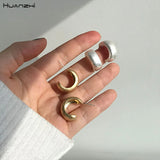 Sterling Vintage Matte Hoop Earrings for Women Girl Party Jewelry