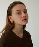 Sterling Vintage Matte Hoop Earrings for Women Girl Party Jewelry