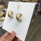 Sterling Vintage Matte Hoop Earrings for Women Girl Party Jewelry