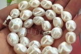 18in 12-15MM BAROQUE PEARL NECKLACE Silver clasp
