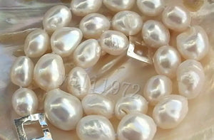 18in 12-15MM BAROQUE PEARL NECKLACE Silver clasp