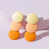 Summer Paint Gradient Disc Earrings