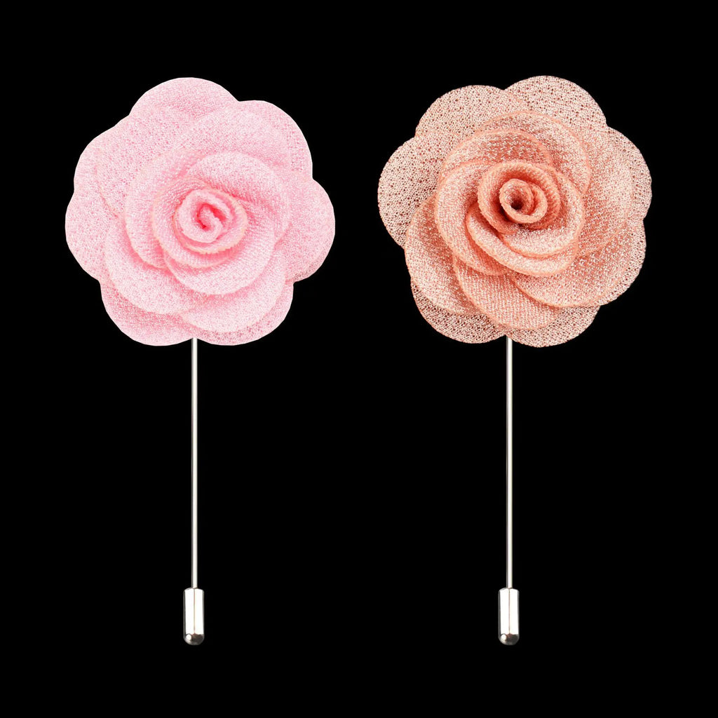 HUISHI Lapel Brooch 23 Flower Camellia Corsage Suit Men's Decorative Jewelry