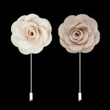 HUISHI Lapel Brooch 23 Flower Camellia Corsage Suit Men's Decorative Jewelry