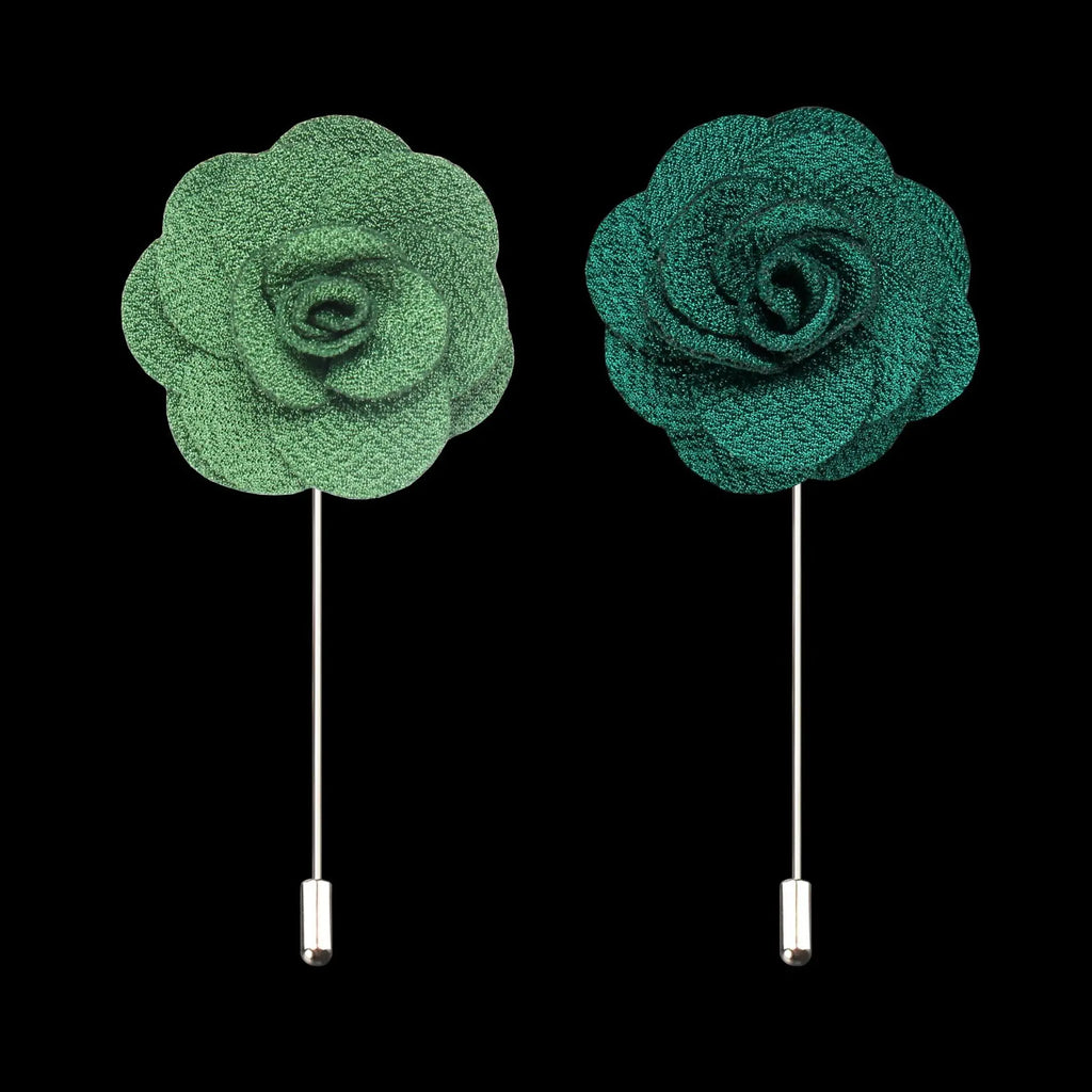 HUISHI Lapel Brooch 23 Flower Camellia Corsage Suit Men's Decorative Jewelry