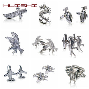 HUISHI Men's French Shirt Cufflinks - Variety of Stylish Designs