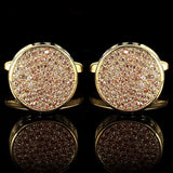 Red Rhinestone Cufflinks For Men French Shirt Sleeves Cufflink Gift