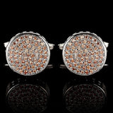 Red Rhinestone Cufflinks For Men French Shirt Sleeves Cufflink Gift