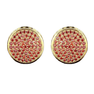 Red Rhinestone Cufflinks For Men French Shirt Sleeves Cufflink Gift