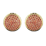 Red Rhinestone Cufflinks For Men French Shirt Sleeves Cufflink Gift