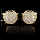 Red Rhinestone Cufflinks For Men French Shirt Sleeves Cufflink Gift