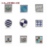 HUISHI Mens Wedding Cufflinks Shell Button High Wedding