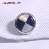 HUISHI Mens Wedding Cufflinks Shell Button High Wedding