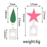 HUNTER X HUNTER Hisoka Poker Earring Stud Ear clip Jewelry Gift