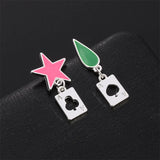 HUNTER X HUNTER Hisoka Poker Earring Stud Ear clip Jewelry Gift