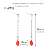 HUNTER X HUNTER Hisoka Poker Earring Stud Ear clip Jewelry Gift