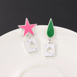 HUNTER X HUNTER Hisoka Poker Earring Stud Ear clip Jewelry Gift