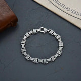 HX China-Chic Bracelet Male Carved Leaf Pattern Jewelry