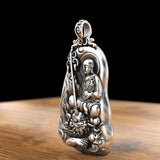HX Earth Buddha Pendant Necklace Silver Life Buddha Pendant for Women