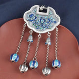 HX Guochao Ruyi Lock Tassel Pendant Sweater Necklace
