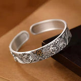 HX Lucky Pixiu Copper Coin Bracelet Retro Auspicious Cloud Bracelet