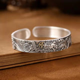HX Lucky Pixiu Copper Coin Bracelet Retro Auspicious Cloud Bracelet