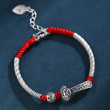 HX Guochao Ruyi Bracelet Hand-woven Red Bracelet for Men and Women